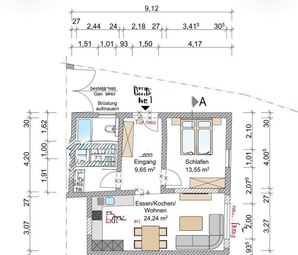Thumbnail-2-Zimmer Wohnung in Egglham zu vermieten