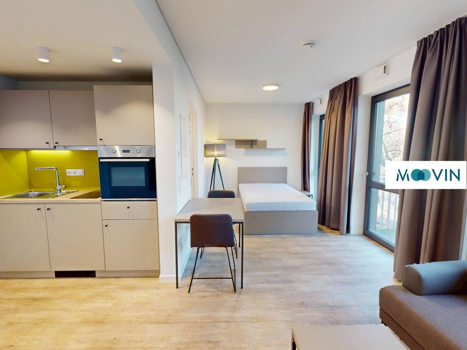 Thumbnail-URBAN BASE: Vollmöbliertes 1-Zimmer-Large-Apartment mit EBK, BALKON, ALL-IN-MIETE, UVM. am Rheinufer