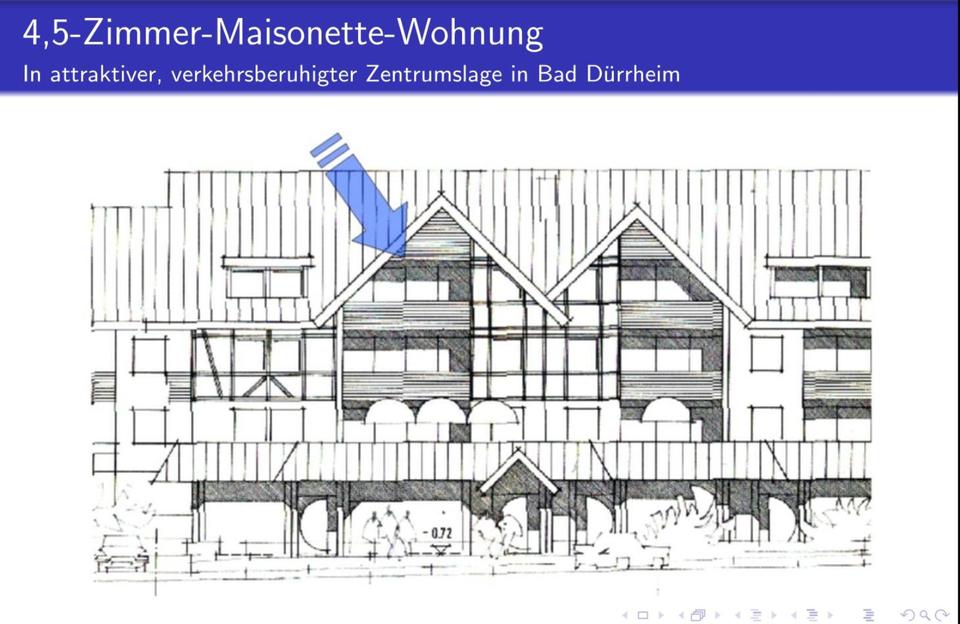 Thumbnail-Sehr schöne 4,5-Zi.-Maisonette-Whg. 148 m² Bad Dürrheim 370.000€