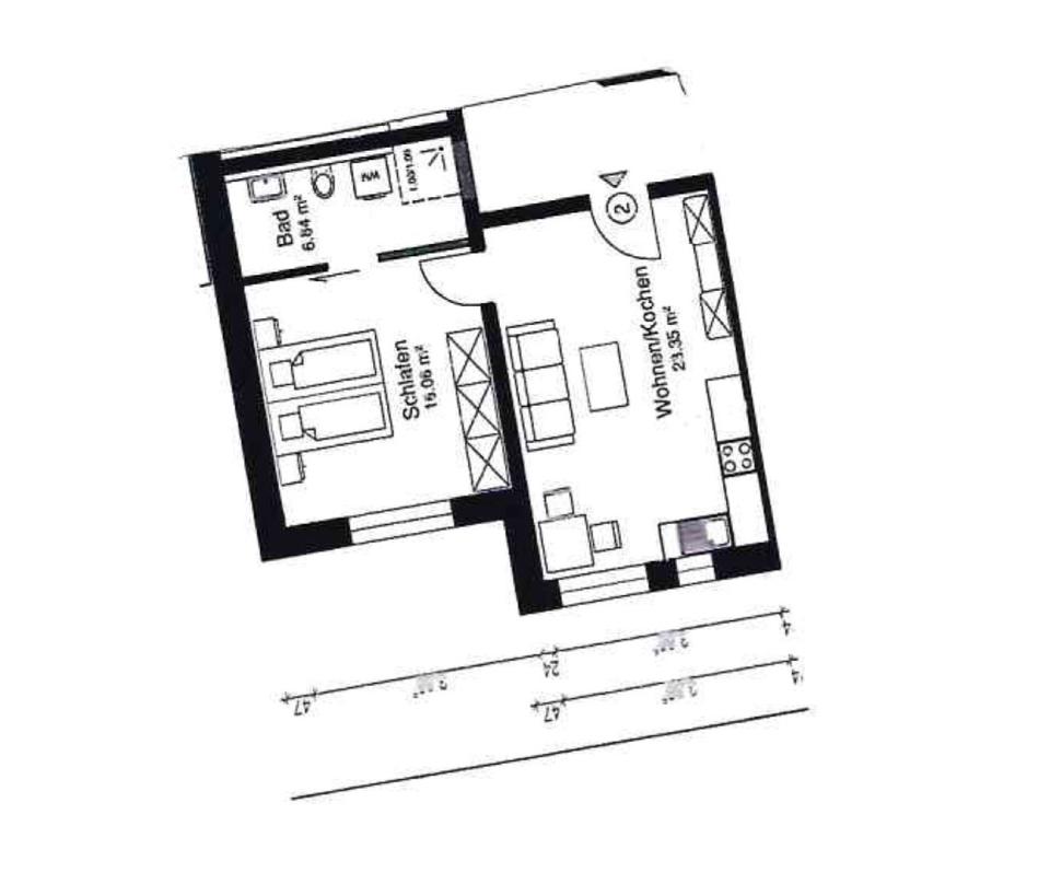 Thumbnail-47 qm voll einegrichtes Singleapartment ab 1.6.26 zu vermieten