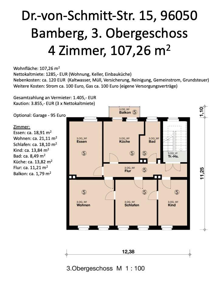 Thumbnail-4-Zimmer-Altbauwohnung in Bamberg, zentrumsnah
