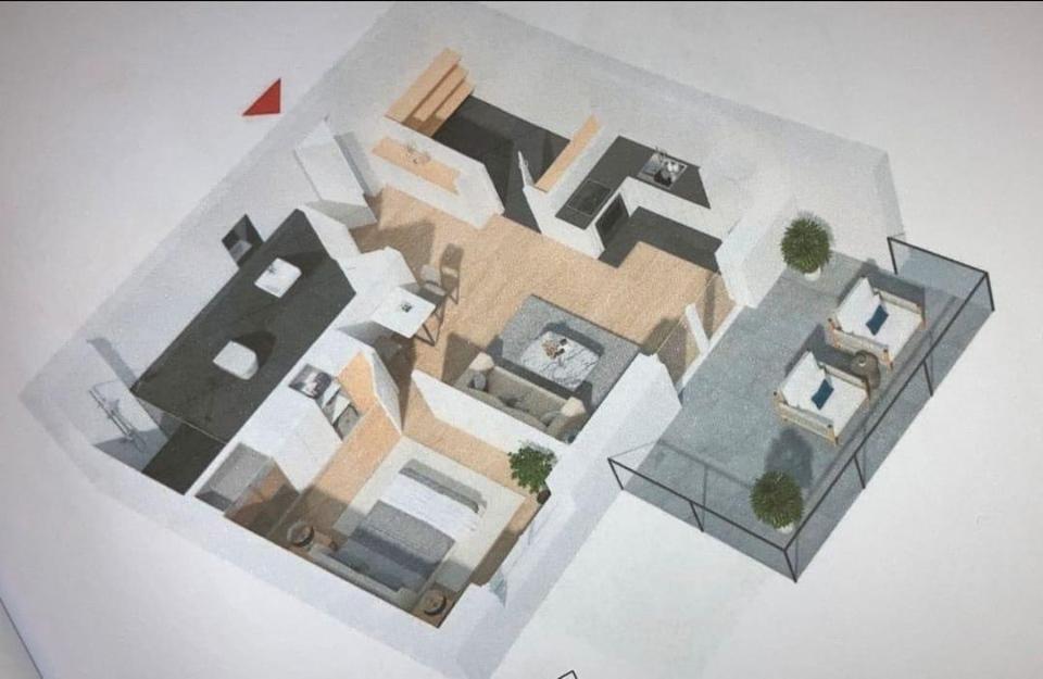 Thumbnail-2-Zimmer-Wohnung mit großer Dachterrasse (25 m²) in Feldrandlage