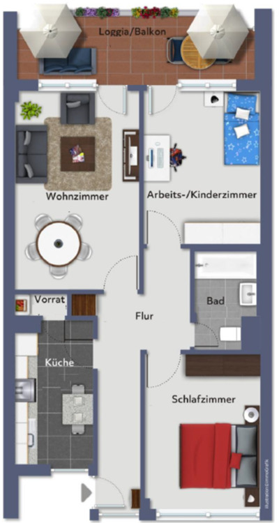 Thumbnail-3-Zi.-Whg. mit Balkon und neuer EBK in Köln-Mülheim (3er WG)