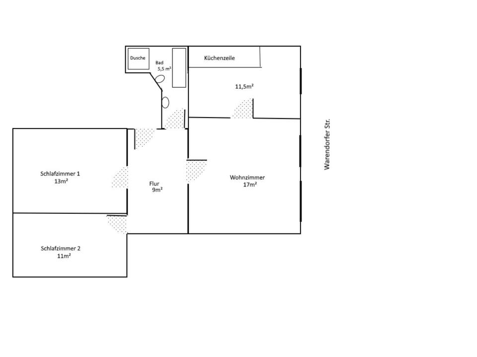 Thumbnail-3 Zi. Wohnung 68qm Warendorfer Str. Albertstr. 2er WG geeignet