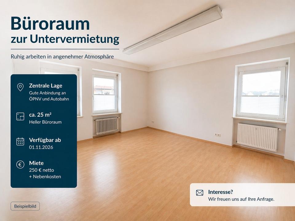 Thumbnail-Heller Büroraum (ca. 25 m²) in guter Lage–frei ab 01.11.2026