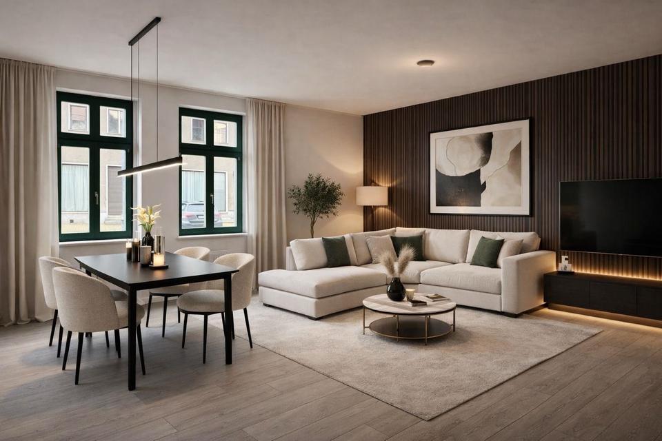 Thumbnail-Großzügige Maisonettewohnung mit Gartenmitbenutzung in zentraler Lage von Bad Schmiedeberg