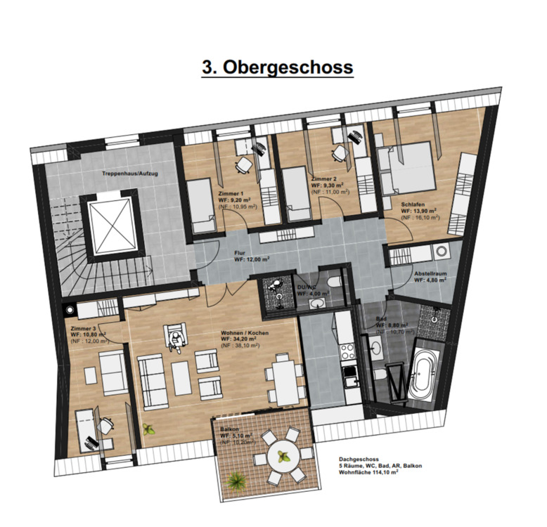 Thumbnail-45 Zimmer Neubauwohnung *Erstbezug* zu vermieten