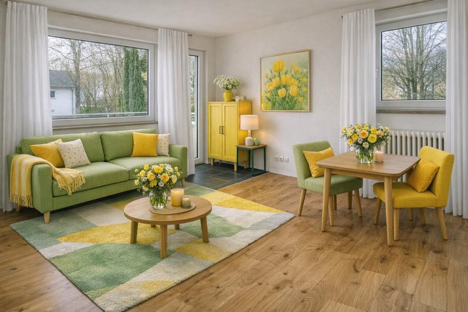 Thumbnail-Wohlfühlen in gepflegtem Hochhaus: helle 3-Zimmer-Wohnung