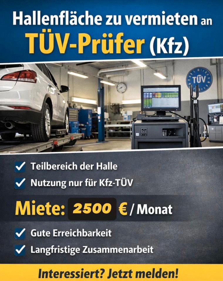 Thumbnail-Hallenfläche für TÜV Prüfer im laufenden KFZ