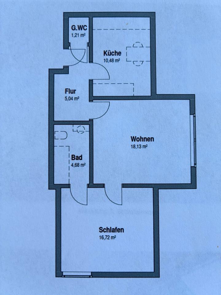 Thumbnail-2 Zimmer Wohnung 56qm mit EBK und Einstellplatz