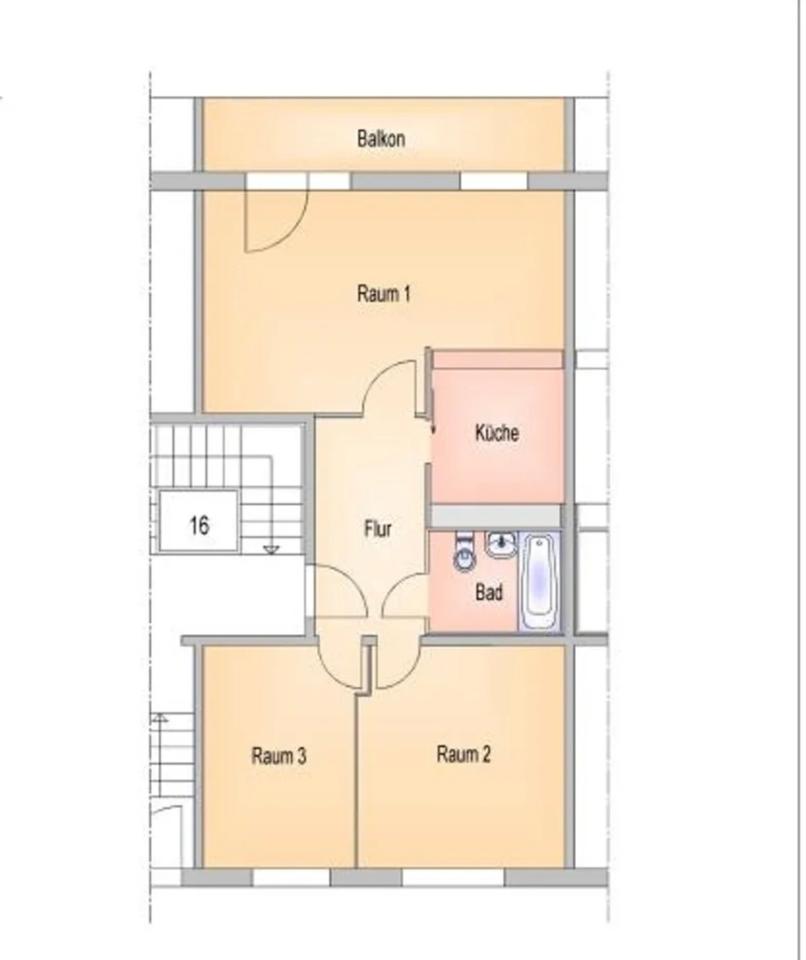 Thumbnail-Schöne 3 Raum Wohung frisch renoviert