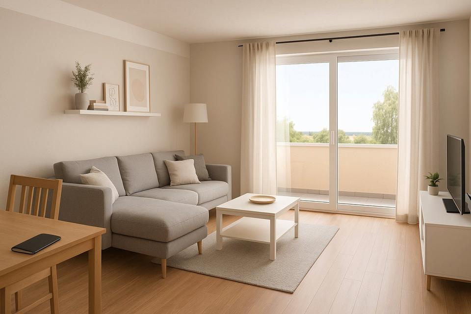 Thumbnail-Schöne helle 3 Zimmer Wohnung mit Küche, Balkon + Stellplatz