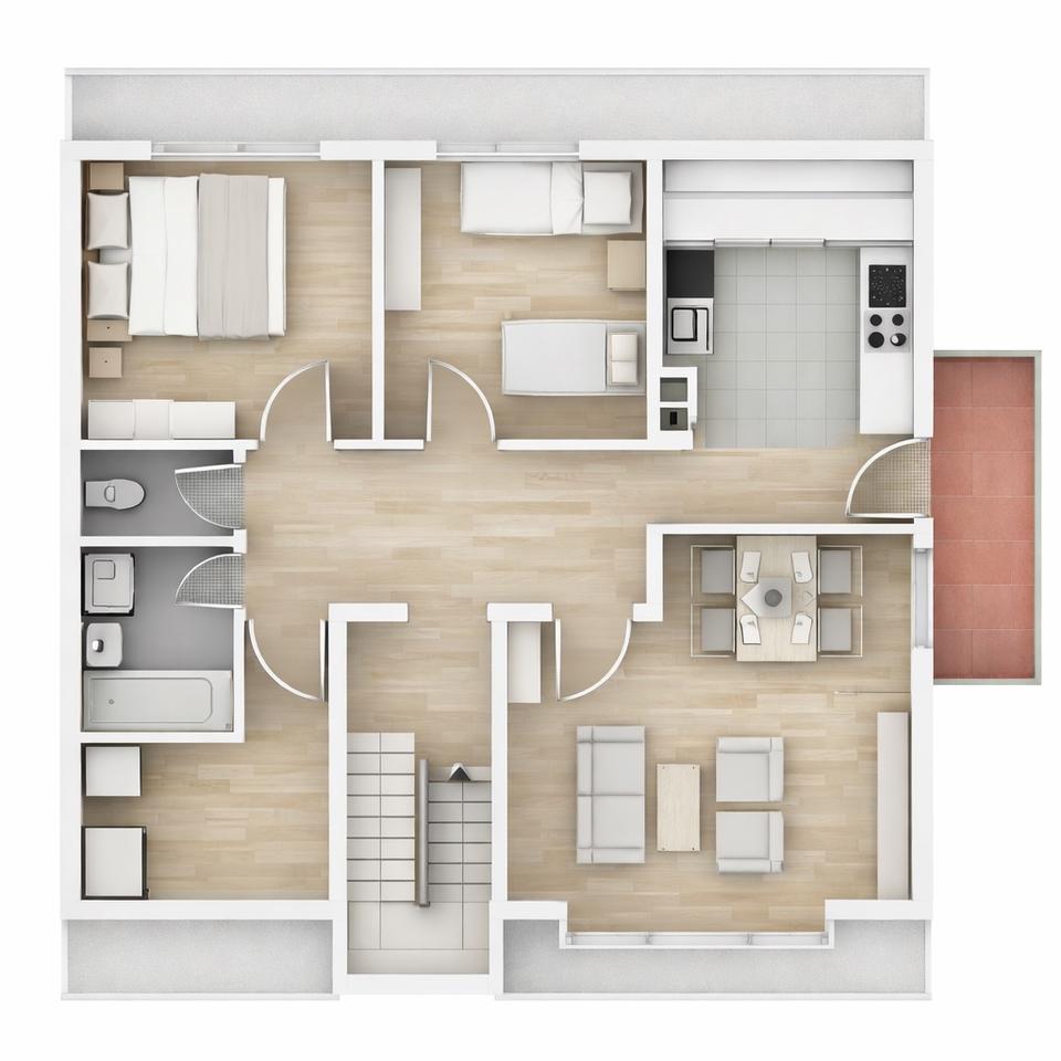 Thumbnail-3,5-Zimmer-Wohnung in ruhiger Lage von Luginsland