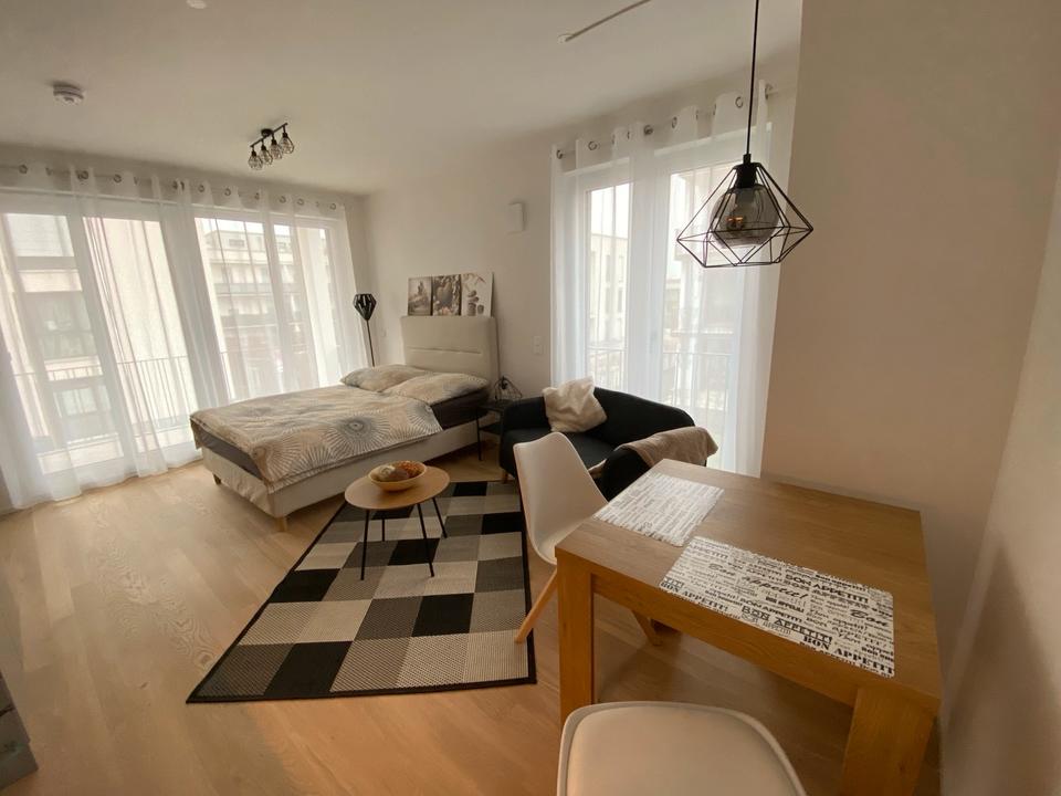 Thumbnail-Möblierte & kompl. ausgestattete 1 Zi. Neubau- Whg. + TG, S-Bahn