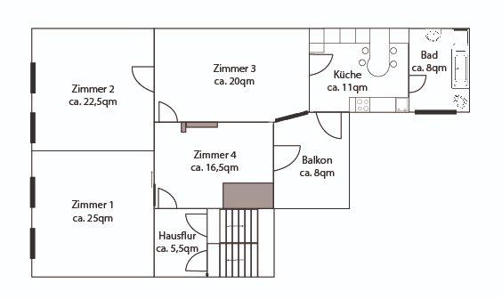 Thumbnail-Attraktive 3,5Raum-Wohnung mit EBK und Balkon im Zentrum von Aken