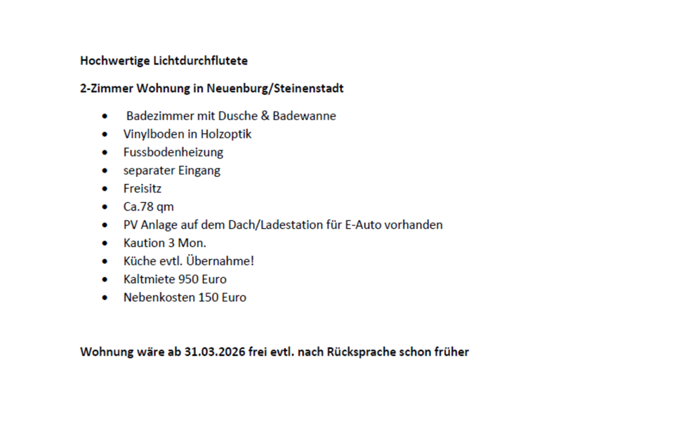 Thumbnail-Hochwertige,lichtdurchflutete 2-Zimmer-Wohnung in Steinenstadt