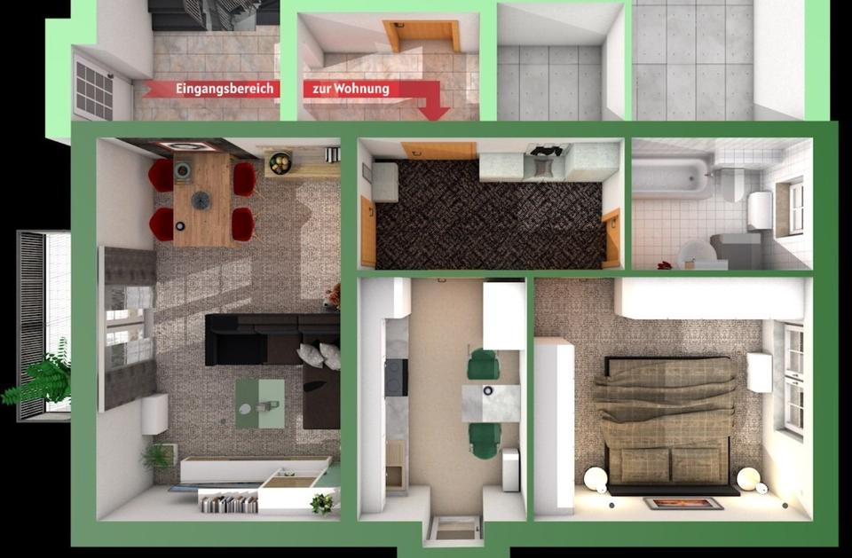 Thumbnail-Mietwohnung mit PKW-Stellplatz in ruhiger Lage in Weida