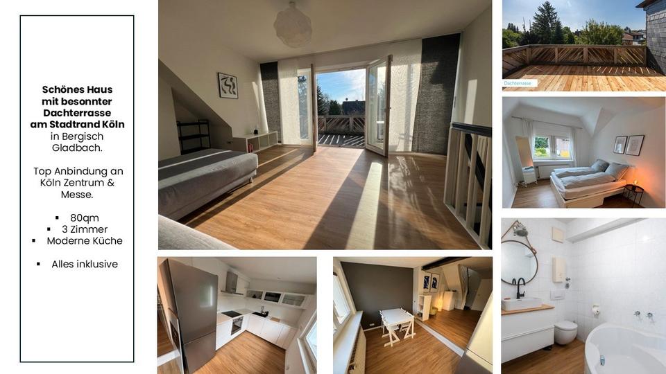 Thumbnail-Tolles möbliertes Apartment mit Dachterrasse – Nähe Köln | ab