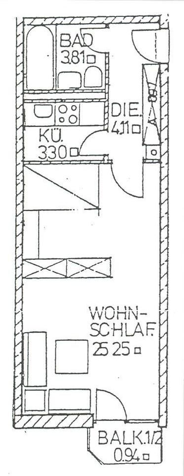 Thumbnail-Schönes 1-Zi.- Appartement in München- Sendling (Passauerstr.)
