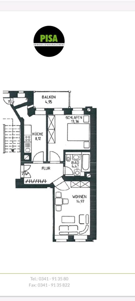 Thumbnail-ANFRAGENSTOPP 2 Raumwohnung mit Balkon Plagwitz