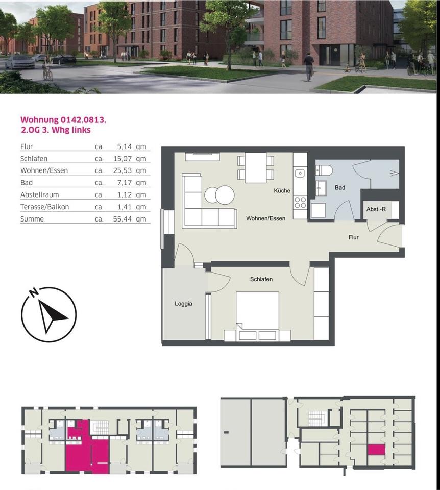 Thumbnail-Moderne 2-Zimmer Wohnung mit Balkon in Hannover-Kronsrode