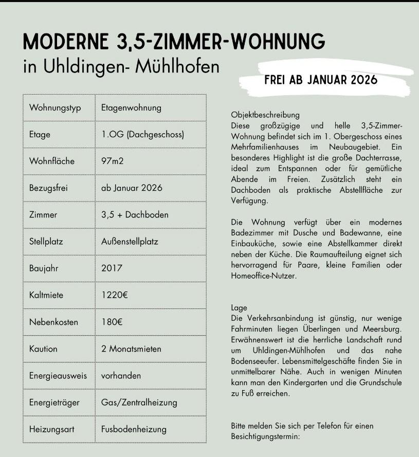 Thumbnail-3,5 Zimmer Wohnung zur Miete