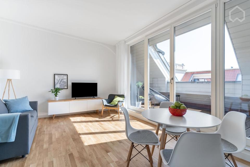 Thumbnail-Möblierte 2-Zimmer Wohnung mit Balkon und Fußbodenheizung