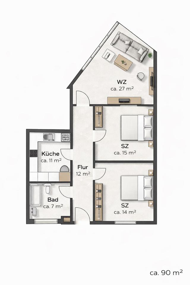 Thumbnail-3 Zimmer Erdgeschosswohnung
