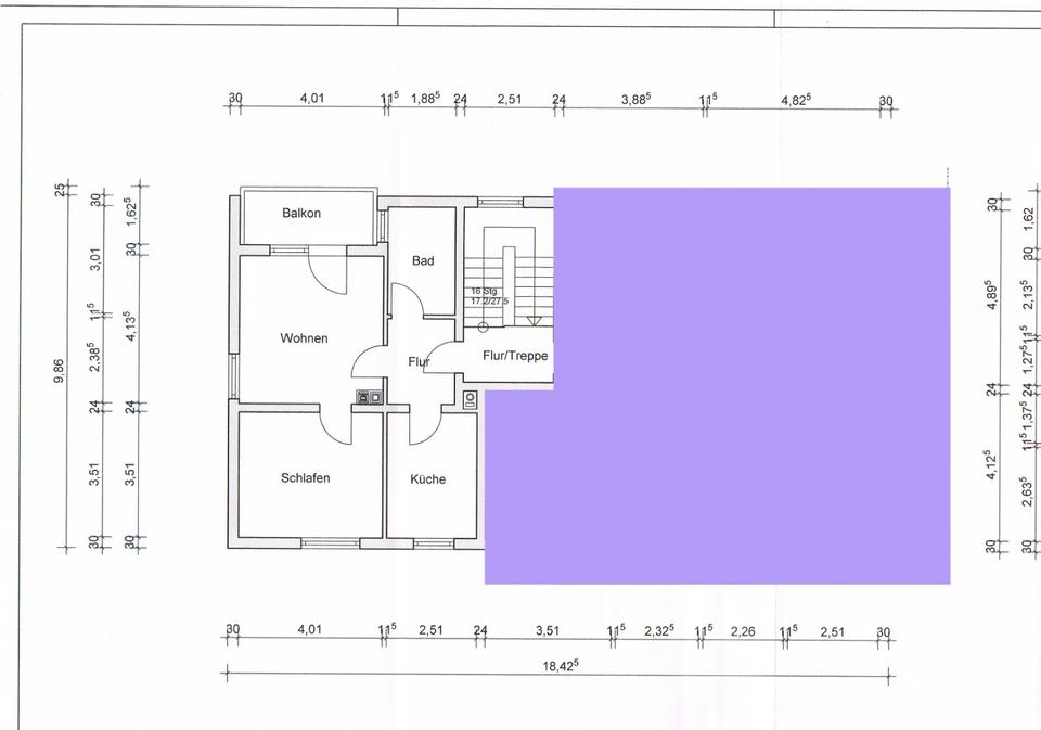 Thumbnail-2-Zimmer Eigentumswohnung 52 m² mit Balkon, Garage & Keller