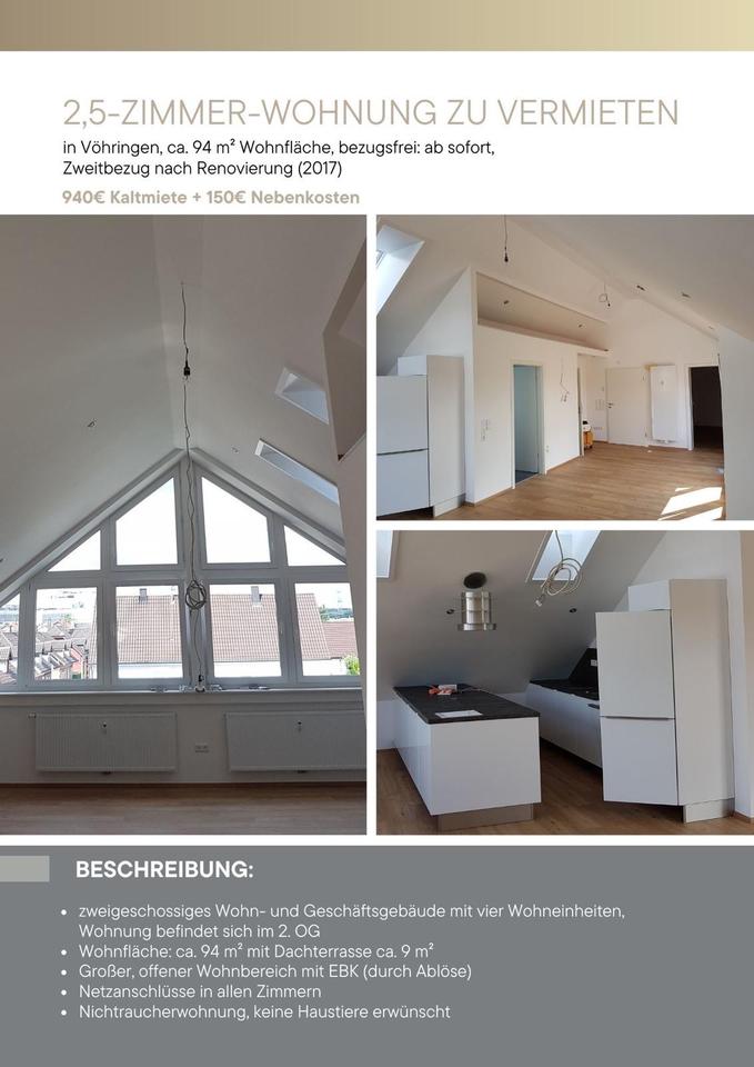 Thumbnail-Stilvolle Dachgeschosswohnung mit Loft-Charakter und Balkon
