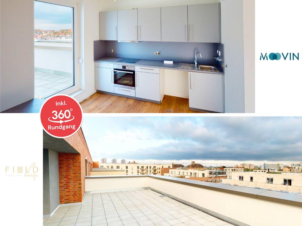 Thumbnail-DREI DACHTERRASSEN INKLUSIVE: Modernes 4-Zi.-Penthouse mit stilvoller EBK und modernem Bad