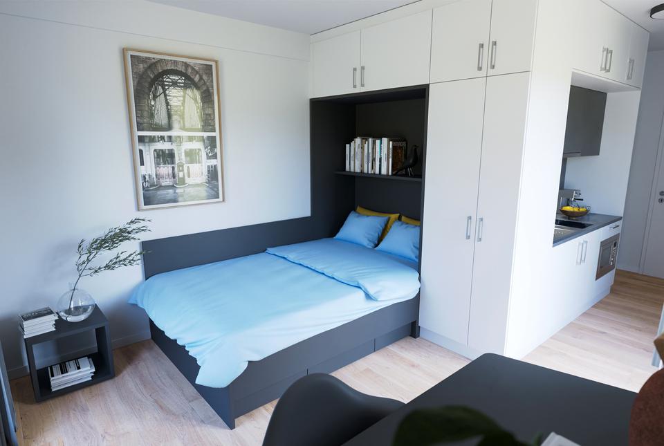 Thumbnail-Möbiliertes Studenten-Apartment zur Miete im COZY Hamburg - Wentzel Dr.