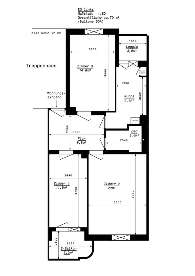 Thumbnail-3-Zimmer EG Wohnung Hannover Mitte