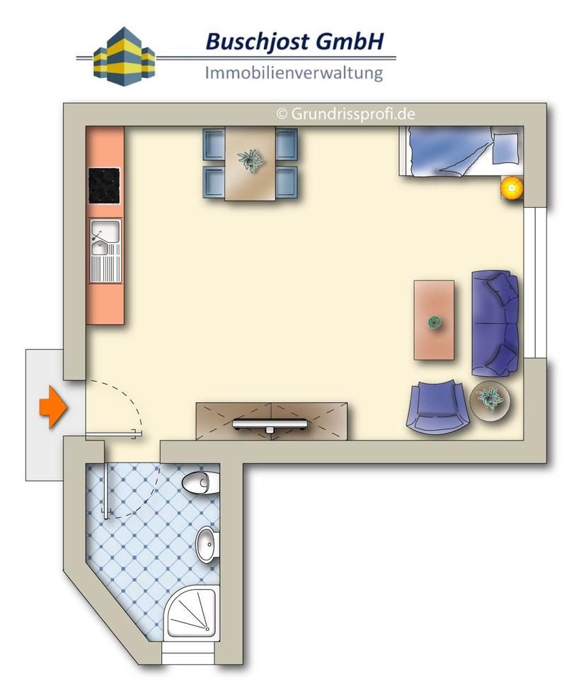 Thumbnail-Appartement mit Einbauküche