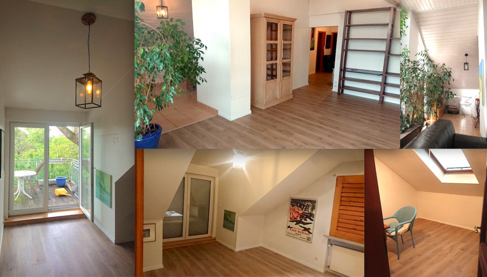 Thumbnail-4-Zimmer Dachgeschosswohnung mit zwei Balkonen und Atelierfenster