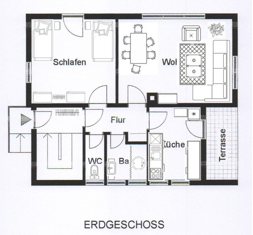 Thumbnail-Ganzes Haus zur Miete für Firmen, bis 7 Personen