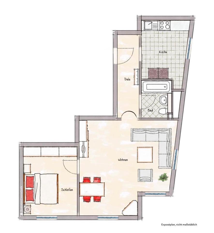 Thumbnail-Erstbezug nach Sanierung ! 2 Zimmer Wohnung direkt am Stadtpark