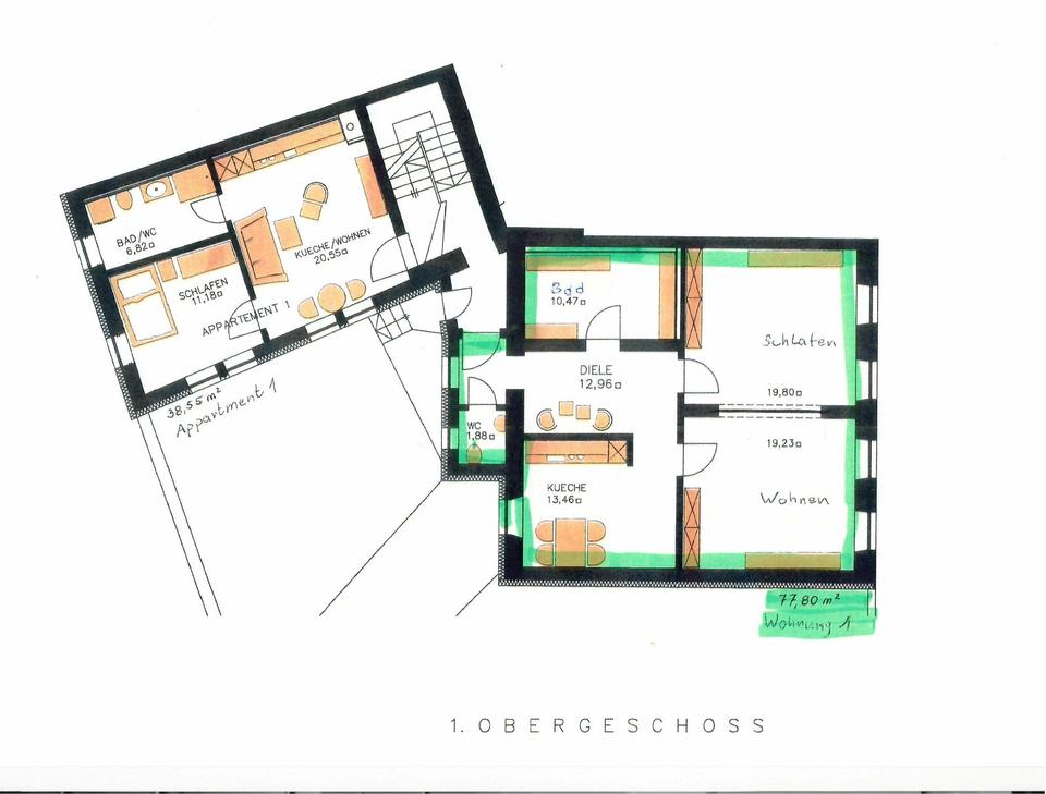 Thumbnail-Wohnung mit 78m2; zentrale Lage in Ruhmannsfelden