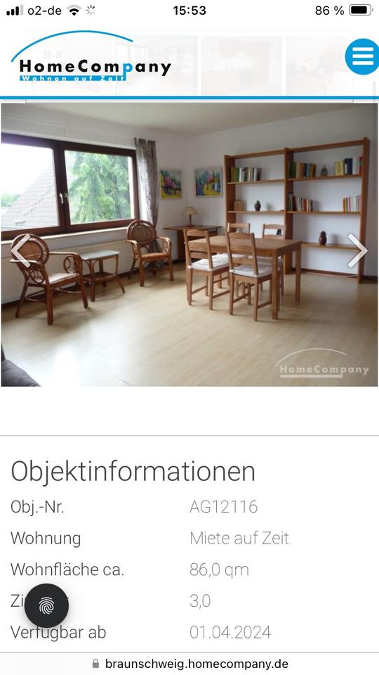 Thumbnail-Möblierte Wohnung in Lehre zu vermieten