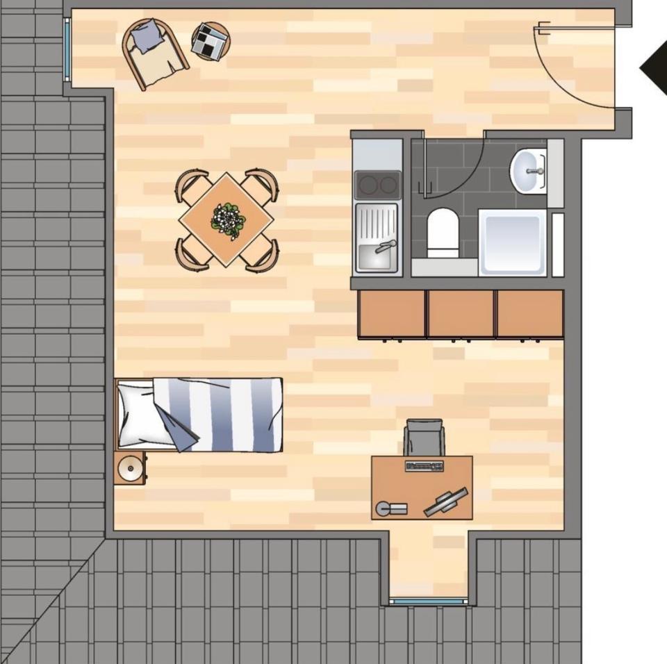 Thumbnail-1-Zimmer-Wohnung mit sichtbaren Holzbalken – Innenstadt Landau