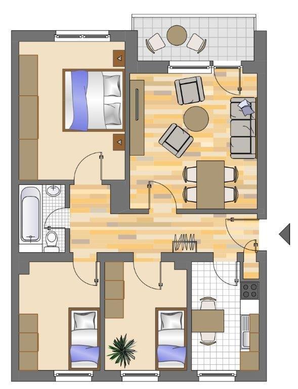 Thumbnail-Demnächst frei! 3-Zimmer-Wohnung in Mönchengladbach Lürrip