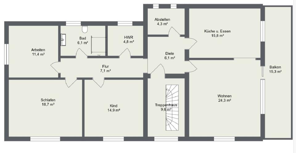 Thumbnail-Kernsanierte 4 Zimmerwohnung (OG) in Weisendorf, Erstbezug
