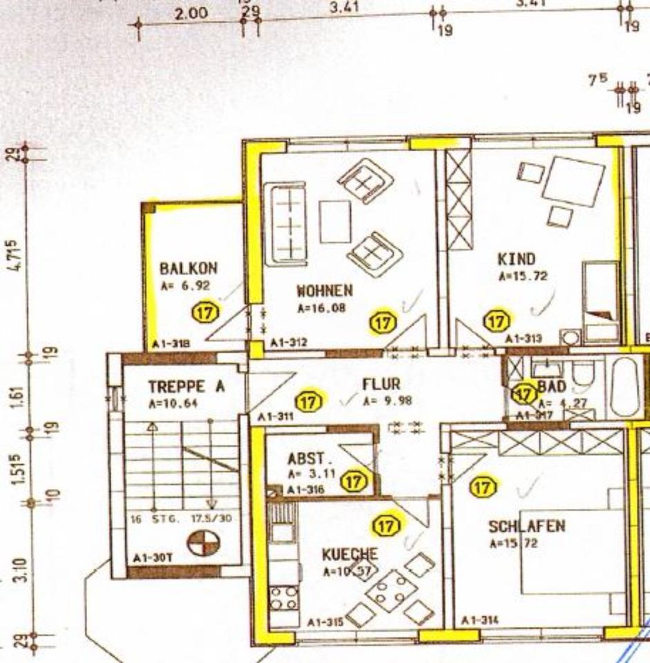 Thumbnail-Frisch herausgeputzt: 3-Zimmer Whg. mit Balkon und Markise