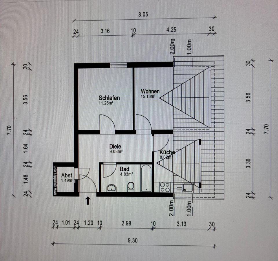 Thumbnail-Charmante 2-ZKB-Wohnung mit Einbauküche in zentraler Lage