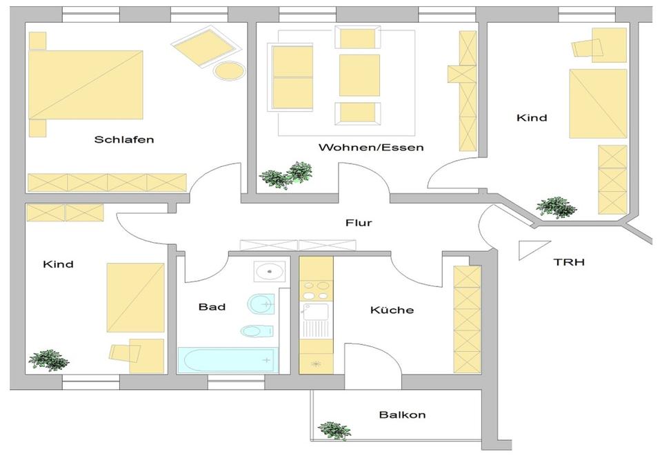 Thumbnail-Vermietete 4-5-Raum-Eigentumswohnung in Chemnitz-Gablenz