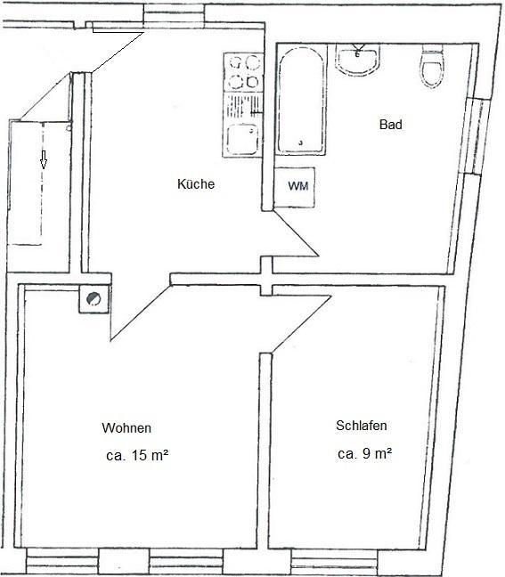 Thumbnail-Die Wohnung befindet sich in einem sanierten Mehrfamilienhaus in Zentrumsnähe.