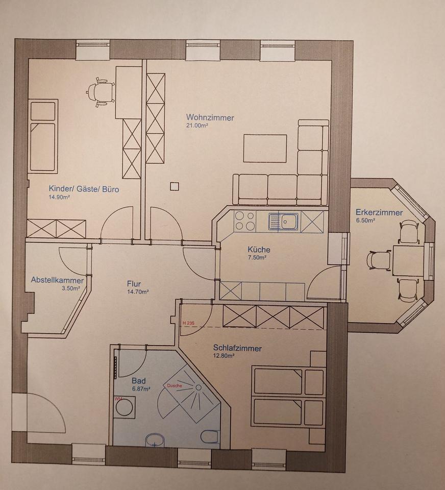 Thumbnail-3-Raumwohnung in Finsterwalde Innenstadt barrierearm