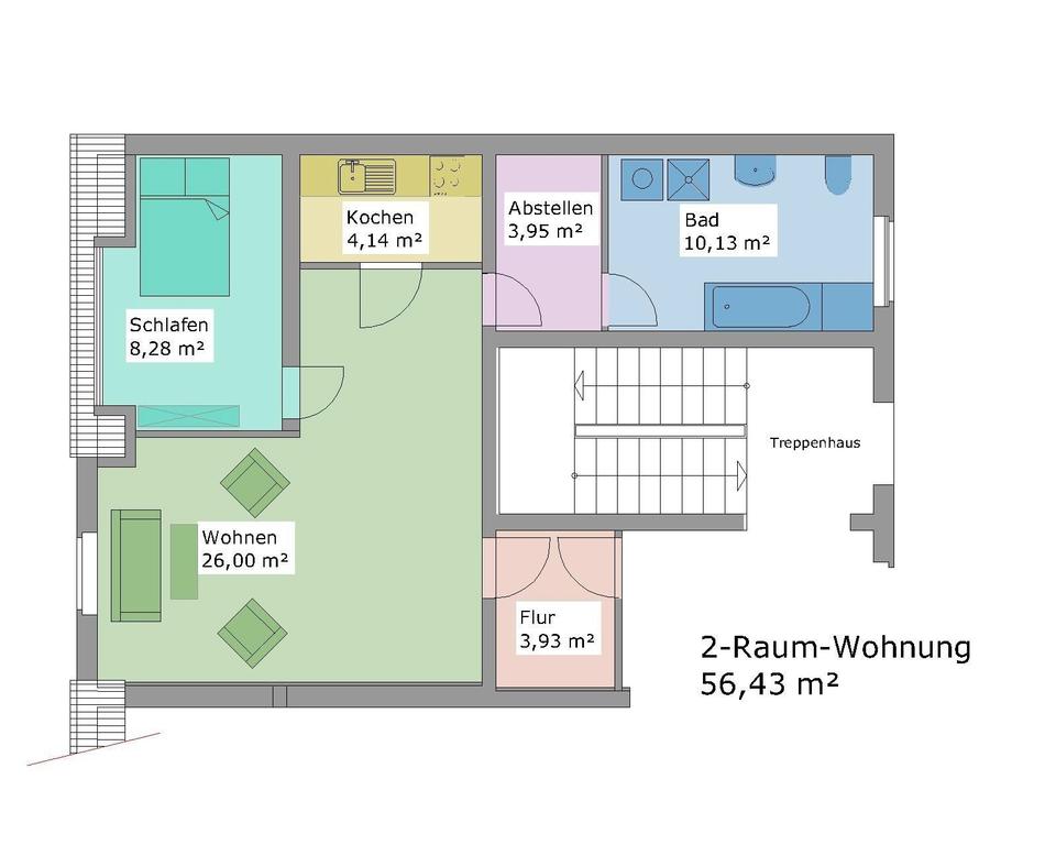 Thumbnail-2-Rauwohnung mit Fahrstuhl, Wohnung