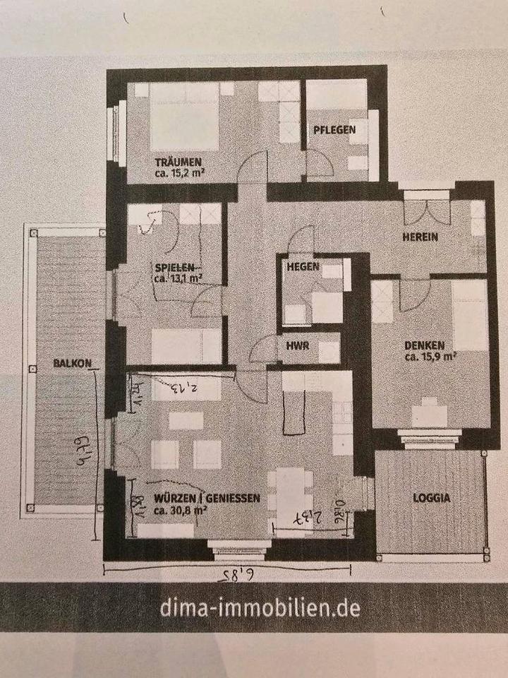 Thumbnail-Großzügige 116m² 4-Zimmer-Wohnung Parkstadt Leipzig