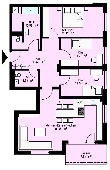 Thumbnail-Elegante und exzellente Neubau-Wohnung